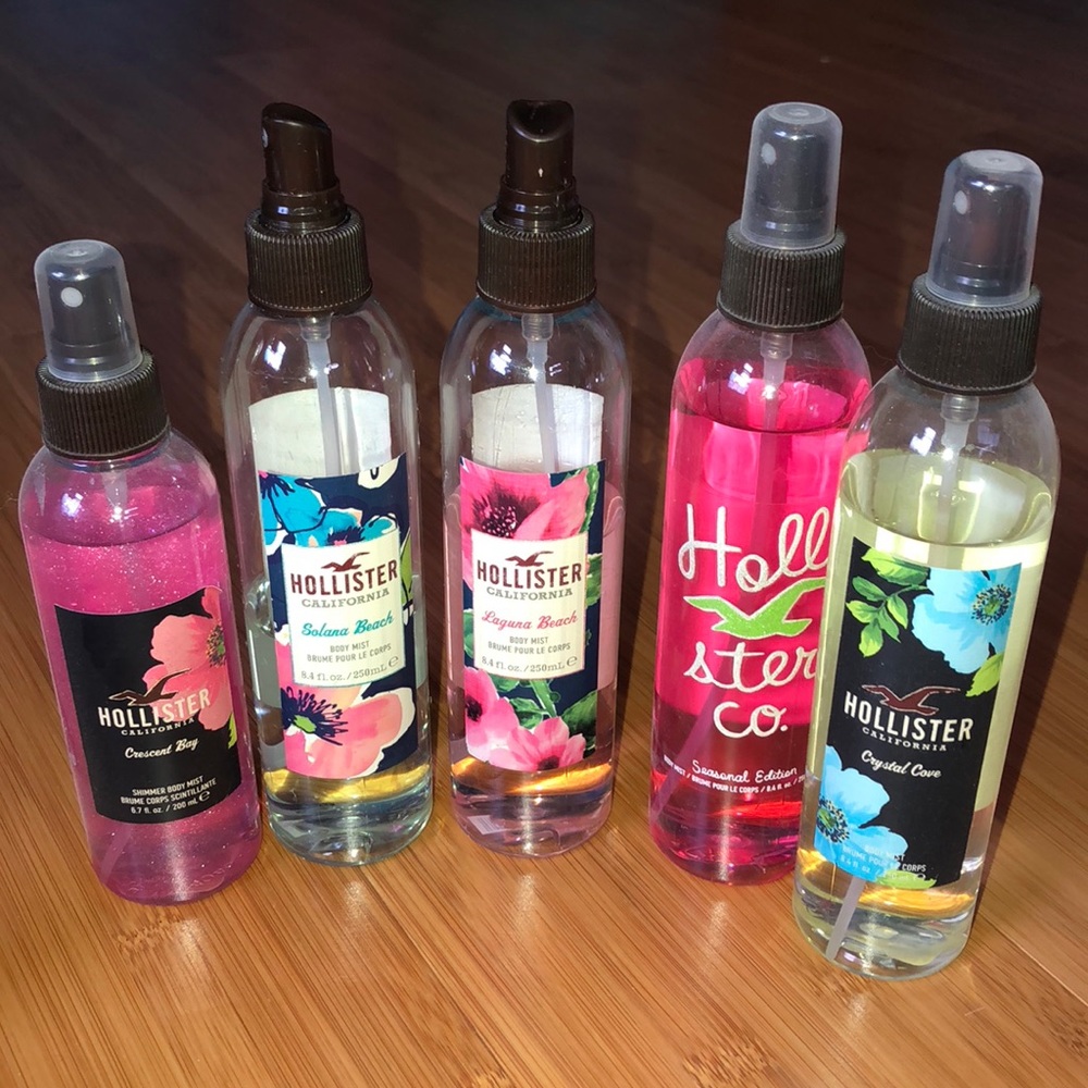 Various Hollister Body Mists